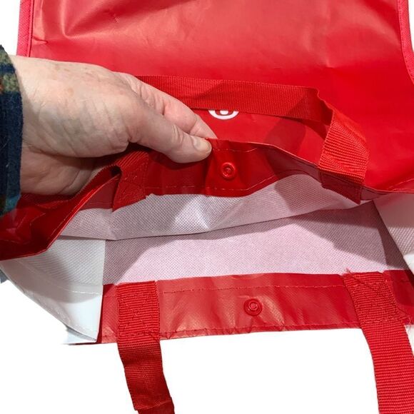 LULULEMON Reusable Large Red Plastic Tote Shopping Bag - Picture 7 of 11